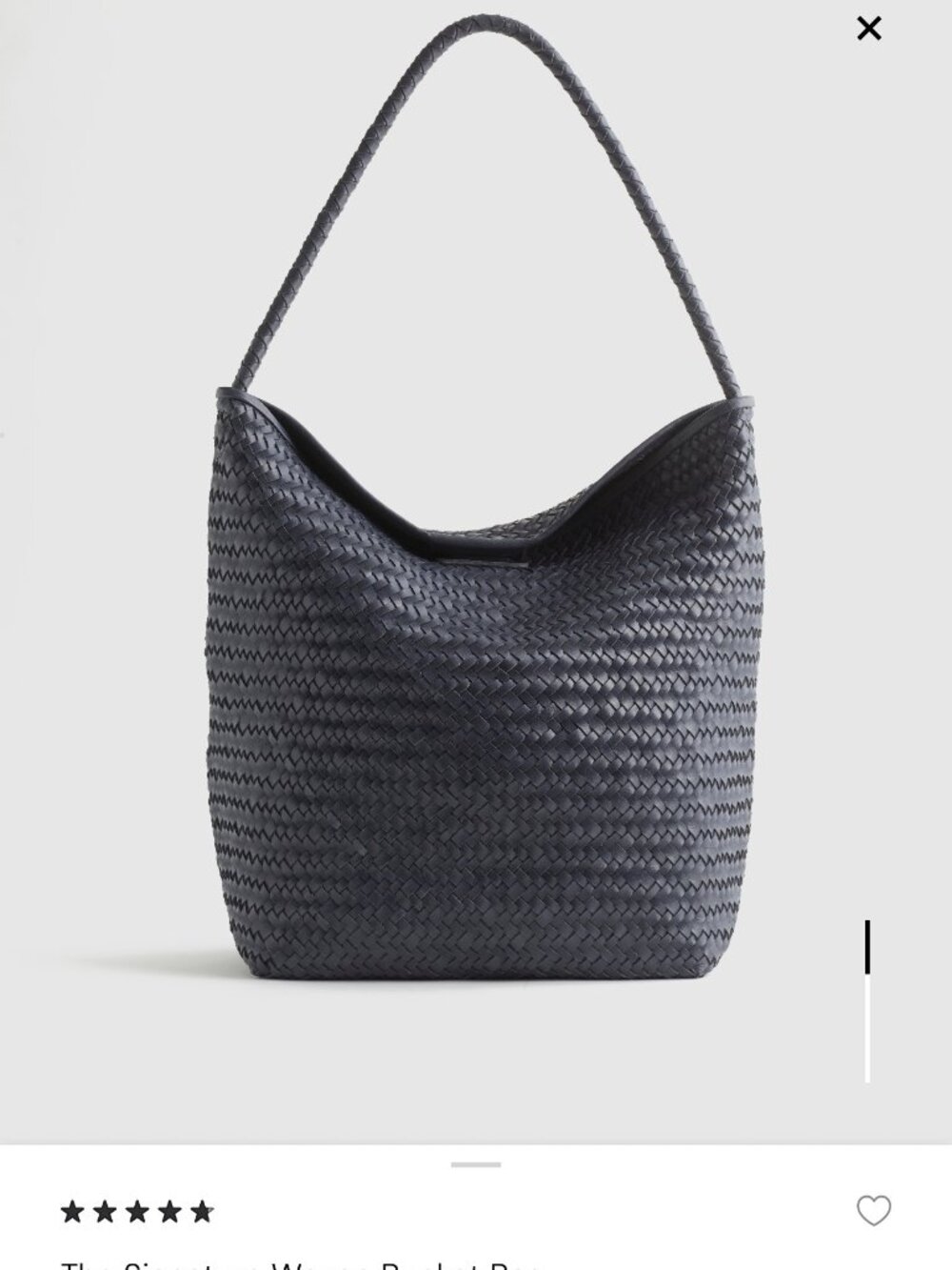 The Signature Woven Bucket Bag — Nighttime, Item #NZ761